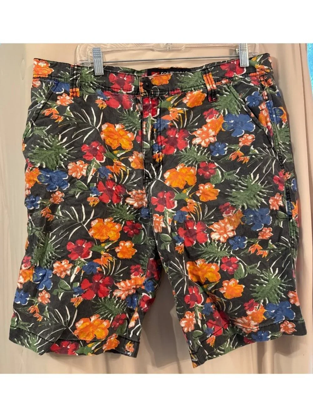 Southpole Men's Sz 36 Tropical Floral Denim Shorts